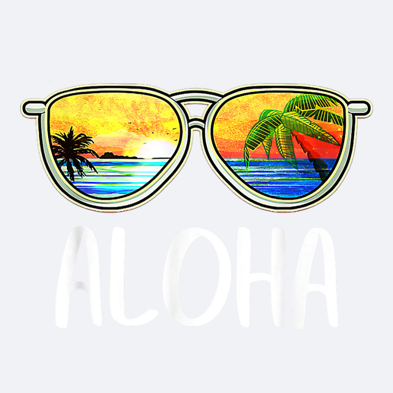 Aloha Hawaii Hawaiian Island Sunglasses Palm Trees Beach T Shirt Trucker Cap by dewresowashg | Artistshot