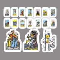 Tarot Card Sticker Set Major Arcana The Hermit Eleven Piece Pack 45474 Flat Bill Snapback Cap | Artistshot