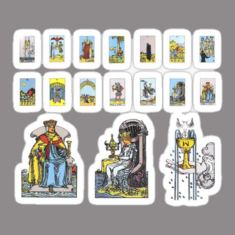 Tarot Card Sticker Set Major Arcana The Hermit Eleven Piece Pack 45474 Flat Bill Snapback Cap | Artistshot