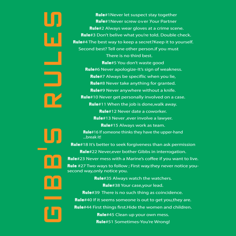 Gibbs's Rules Pocket T-shirt | Artistshot