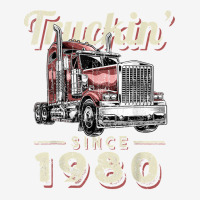 Truckin Since 1980 Trucker Big Rig Driver 42nd Birthday T Shirt Adjustable Cap | Artistshot