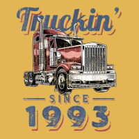 Truckin Since 1993 Trucker Big Rig Driver 29th Birthday T Shirt Vintage Hoodie And Short Set | Artistshot