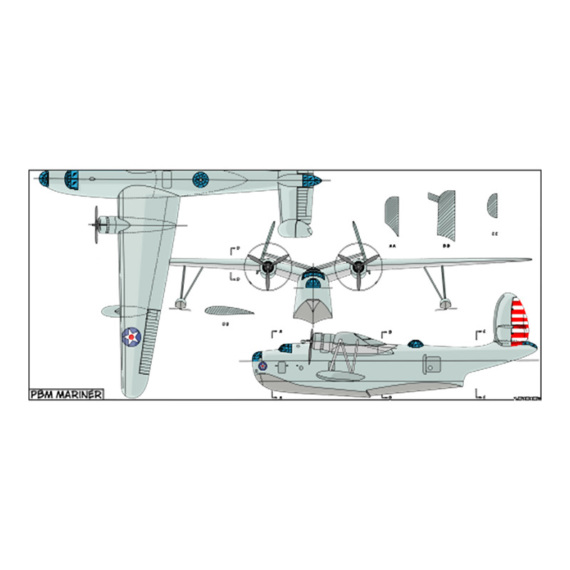 Pbm Mariner American Ww2 Patrol Bomber Flying Boat Diagrams Gift Vogue Paper Bag - 16 X 6 X 12 | Artistshot