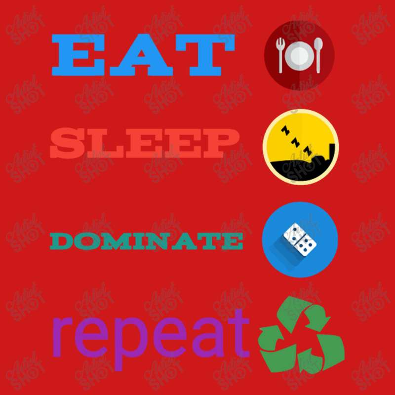 Eat Sleep Dominate Repeat Baseball Cap by milasindi | Artistshot