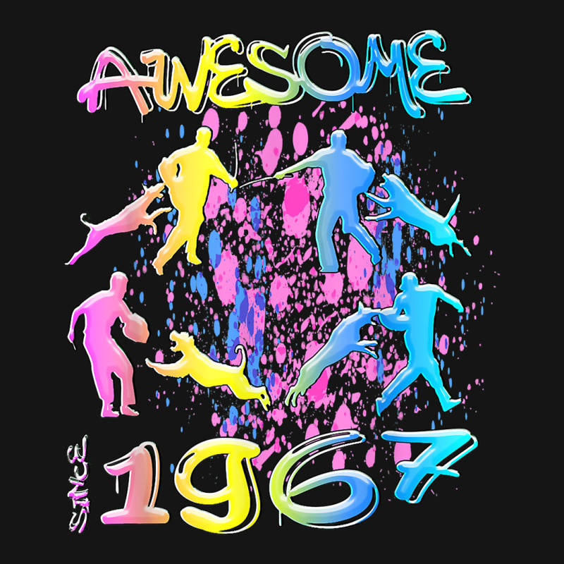 Awesome Since 1967. Agility Dog Training Graffiti Design T Shirt Mesh cap by deleonnylorindg | Artistshot