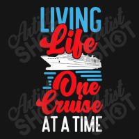 Womens Cruise Ship Vacation Living Life One Cruise At A Time Funny Men Mesh Cap | Artistshot