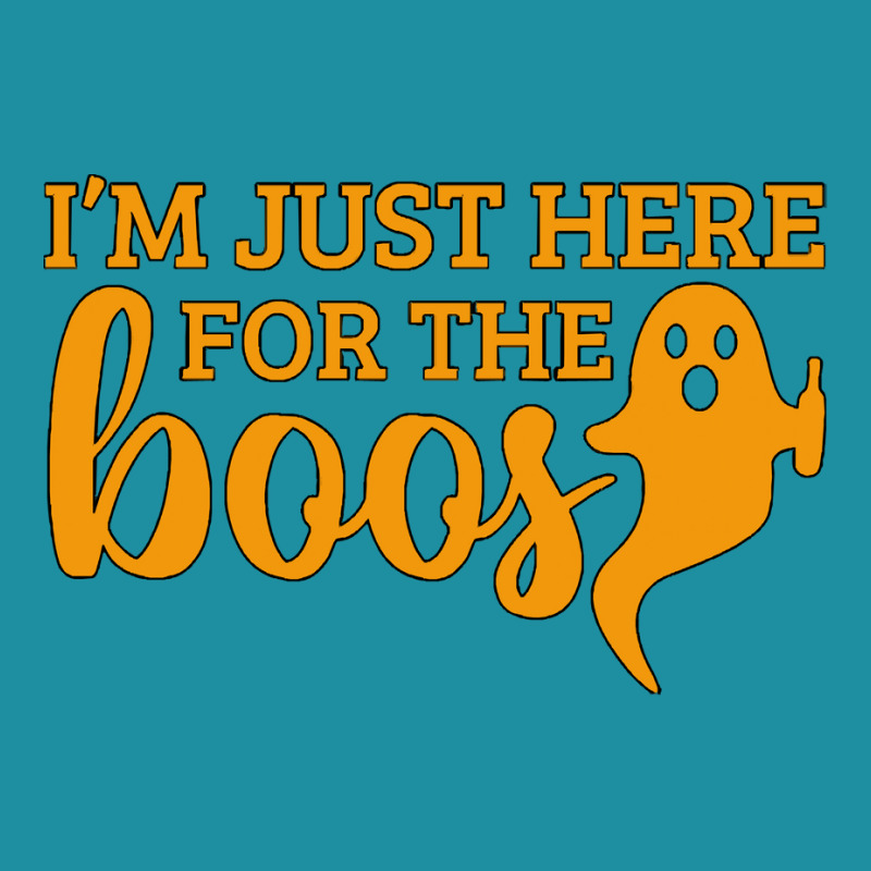 Halloween T  Shirti´m Just Here For The Boos Ghost Orange Color Text Flat Bill Snapback Cap by nancybackground | Artistshot