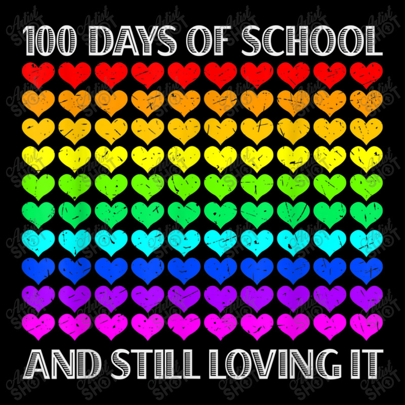 100 Days Of School And Still Loving It Teacher Student Heart Youth Hoodie | Artistshot