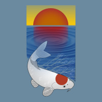 Sunset Meditation Yoga Koi Fish Lover Art Urban Heavy T-shirt | Artistshot