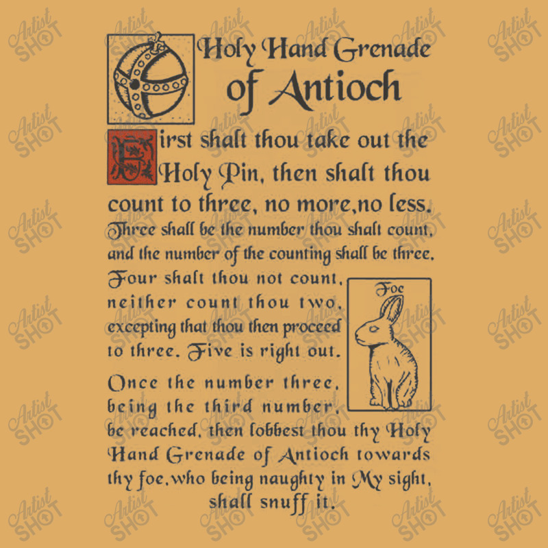 Holy Hand Grenade Script   Holy Grail Urban Heavy T-shirt | Artistshot