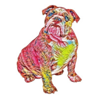 A Cute Bulldog Sitting And Lo Pickleball Paddle | Artistshot