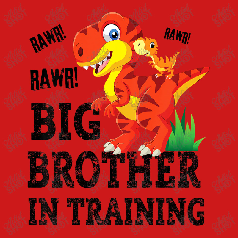 Kids Big Brother In Training Dinosaur T Rex Rawr Announcement Baseball Cap | Artistshot