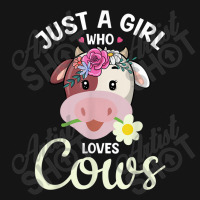 Funny Just A Girl Who Loves Cows Cow Farmer Farm Women Mesh Cap | Artistshot