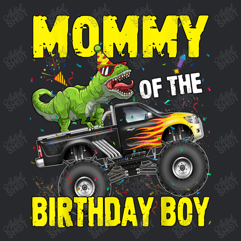 Mommy Of The Birthday Boy Dinosaurs T Rex Monster Truck Characters Car Trucker Cap | Artistshot