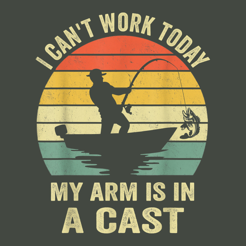 Men Can't Work Today My Arm Is In A Cast Shirt Funny Fishing T Shirt Trucker Cap | Artistshot