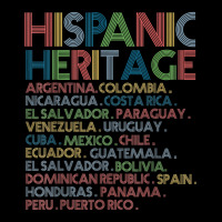 Hispanic Heritage Month Latino Countries Names Retro Vintage T Shirt Camo Snapback | Artistshot