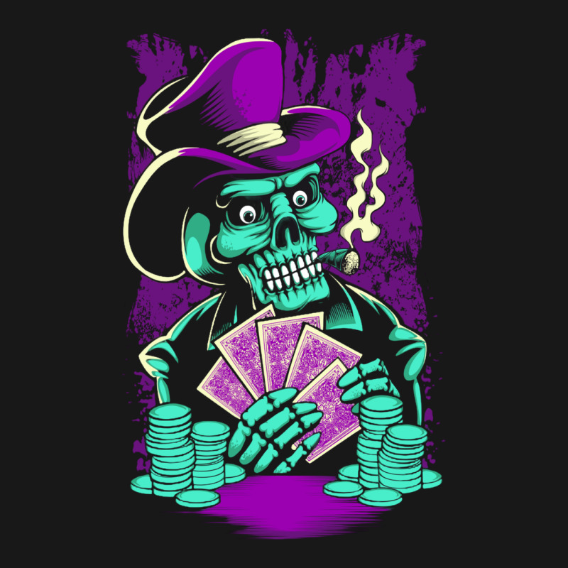 Skull Playing Poker Flannel Shirt | Artistshot