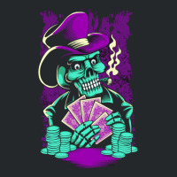 Skull Playing Poker Crewneck Sweatshirt | Artistshot