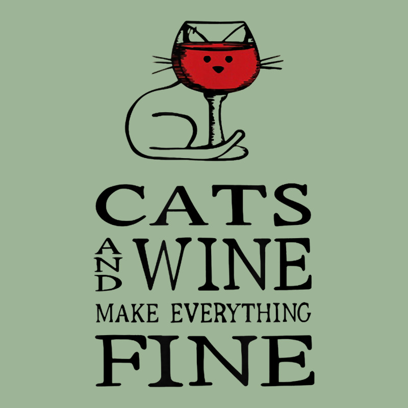 Cats And Wine Make Everything Fine   Cats And Wine Funny T Shirt Urban Heavy T-shirt | Artistshot