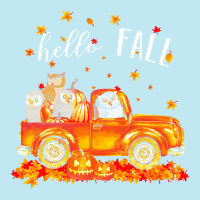 Hello Fall Owls In Car Autunm T  Shirt Owls Hello Fall   Owls In Car P Urban Heavy T-shirt | Artistshot