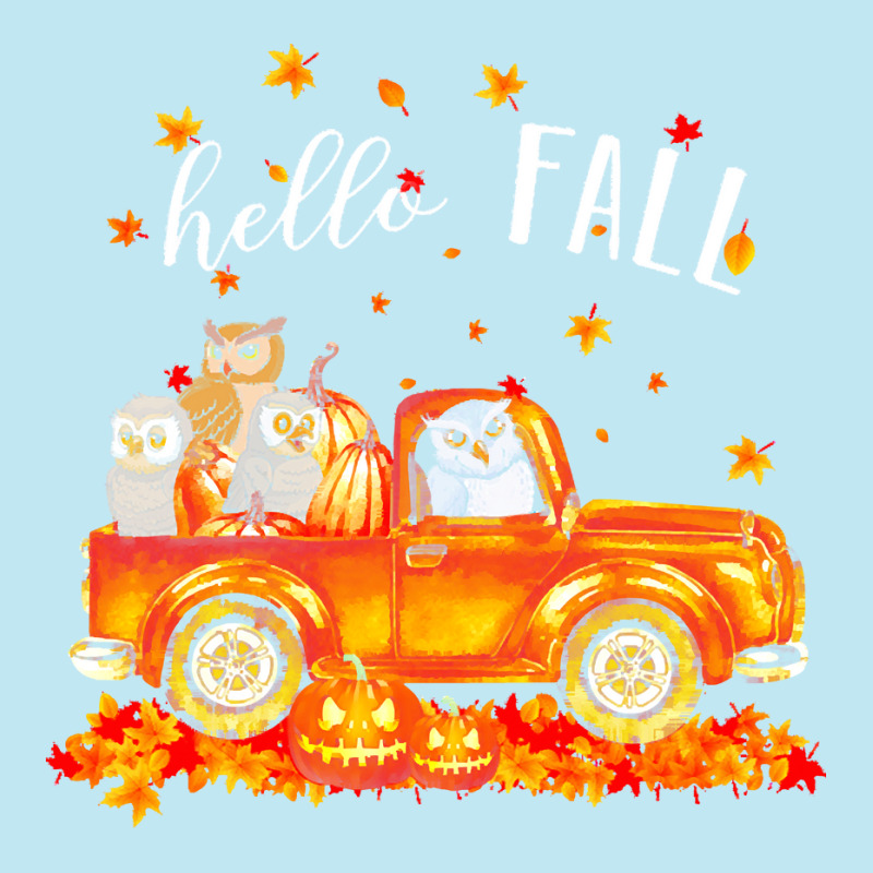 Hello Fall Owls In Car Autunm T  Shirt Owls Hello Fall   Owls In Car P Urban Heavy T-shirt | Artistshot