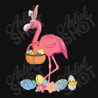 Cute Easter Flamingo With Easter Egg Basket Hunting Gift T Shirt Baby Bibs | Artistshot