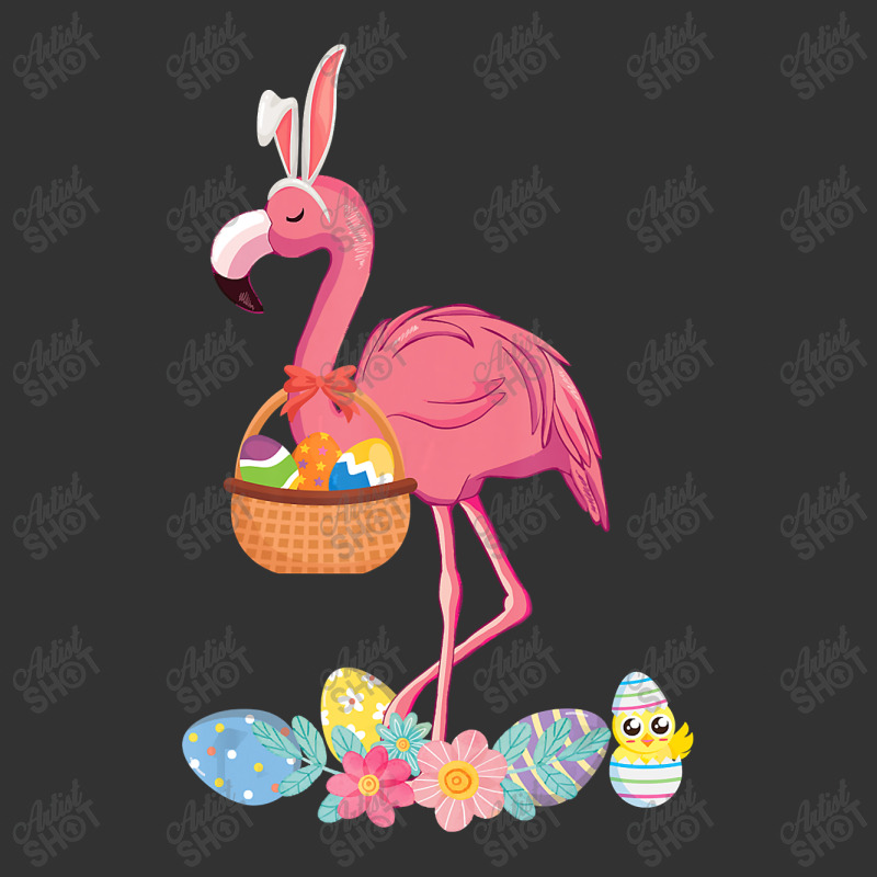 Cute Easter Flamingo With Easter Egg Basket Hunting Gift T Shirt Baby Bodysuit by hoainv | Artistshot