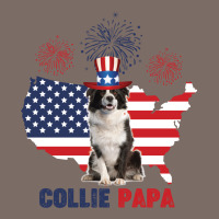 Collie Papa American Flag 4th Of July Leatherette Tumbler | Artistshot