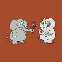 Elephant Gives Flowers To His Lover 01 01 Leatherette Tumbler | Artistshot