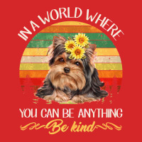 Dog Vintage Yorkshire Terrier Sunflower Be Kind Quote Shirt Dog Lovers Trucker Cap | Artistshot