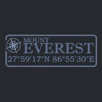 Mount Everest Gift Mt Everest Peak Location Map Coordinates T Shirt Flat Bill Snapback Cap | Artistshot