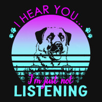 Anatolian Shepherd Dog T  Shirt I Hear You I'm Just Not Listening Anat Baby Bibs | Artistshot