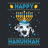 Dalmatian Dog Mens Happy Hanukkah Dalmatian Hanukkah Ugly Sweater Chri Flat Bill Snapback Cap | Artistshot