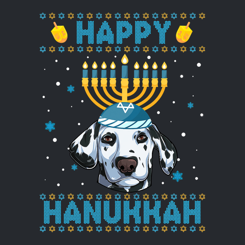 Dalmatian Dog Mens Happy Hanukkah Dalmatian Hanukkah Ugly Sweater Chri Flat Bill Snapback Cap by pester | Artistshot