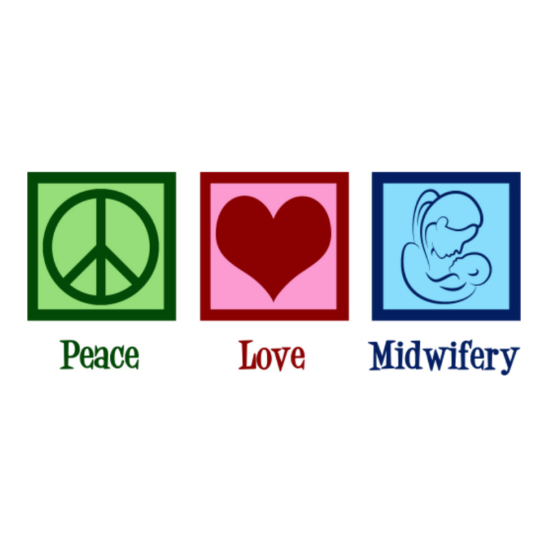 Midwife Peace Love Midwifery Debie Paper Bag - 10 X 5 X 13 | Artistshot