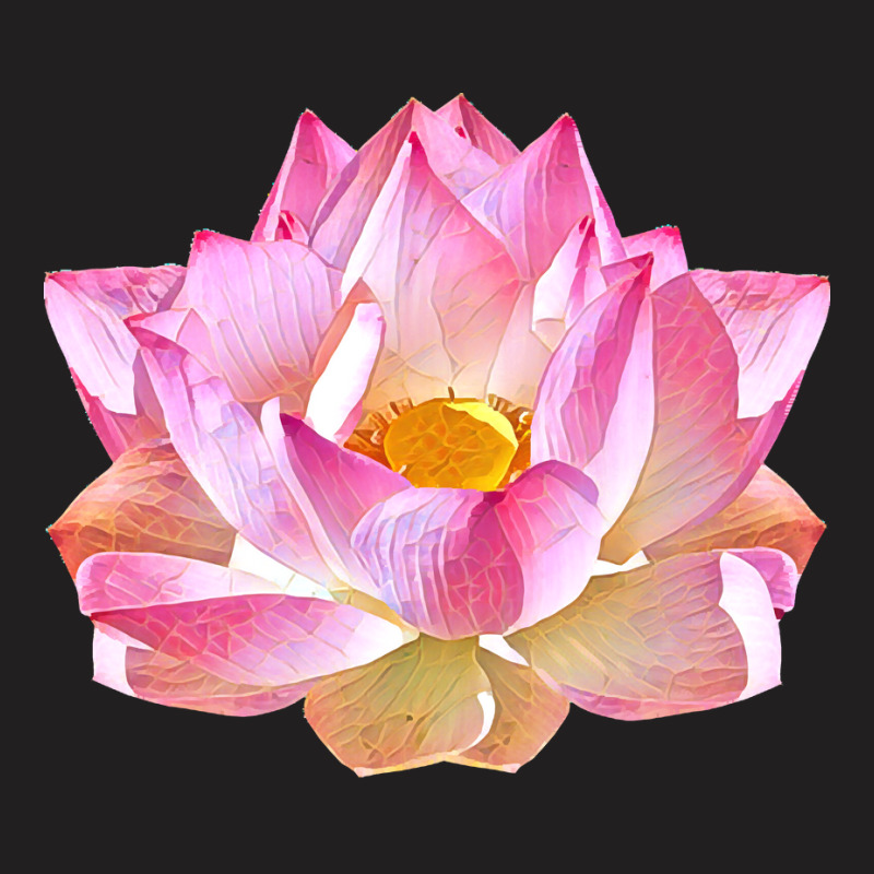 Lotus Flower T  Shirt Pink And Gold Lotus Flower T  Shirt T-Shirt by victorycanola | Artistshot