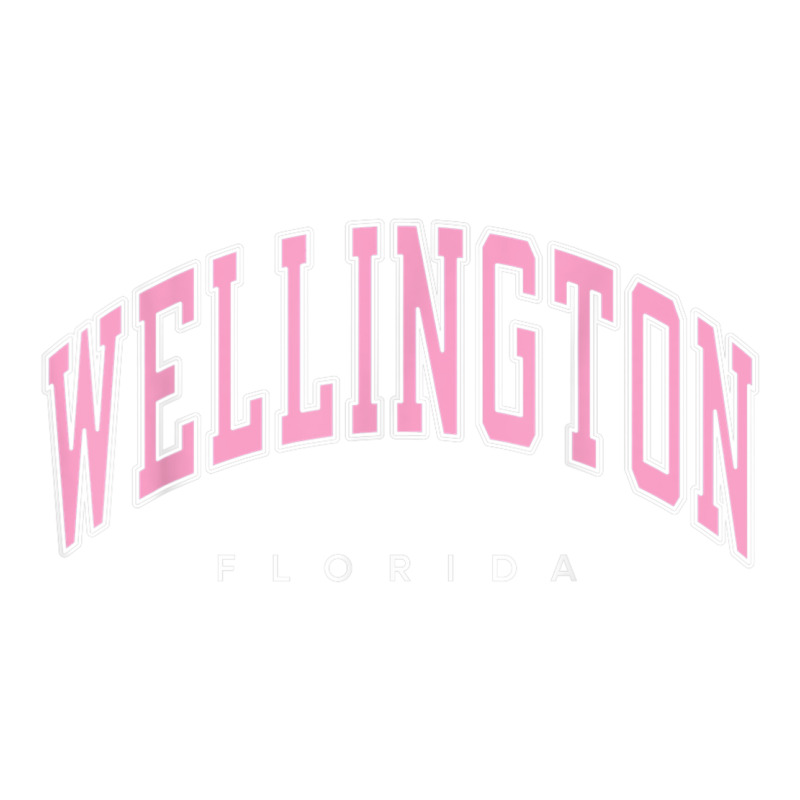 Wellington Florida Fl Varsity Style Pink Text Wine Paper Bag - 5 1/2 X 3 1/4 X 13 | Artistshot