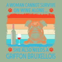 Griffon Bruxellois T  Shirt A Woman Cannot Survive On Wine Alone She A Urban Heavy T-shirt | Artistshot