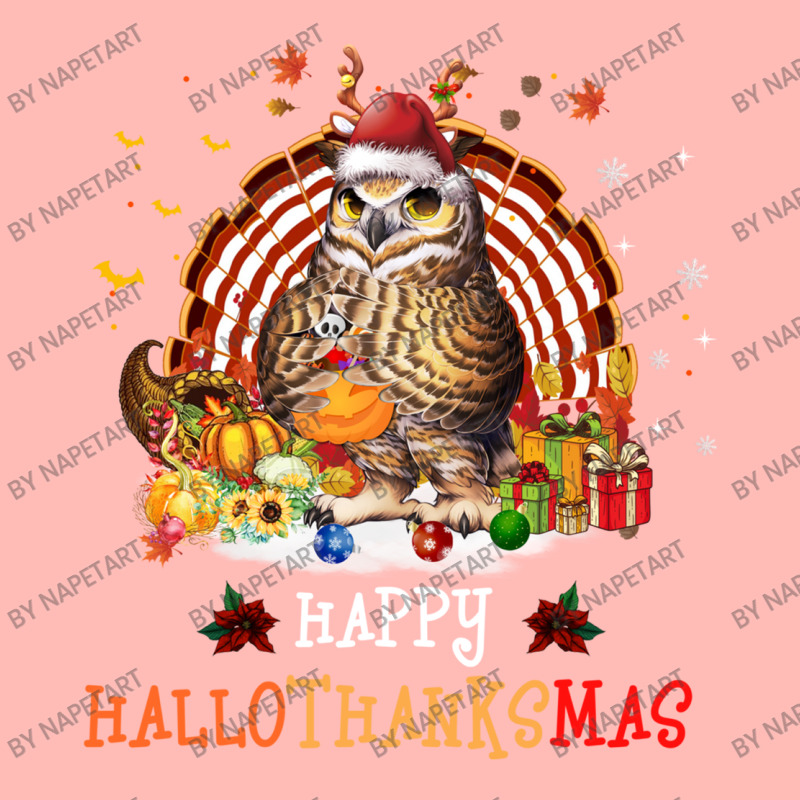 Owl Thankgiving Halloween Christmas Happy Hallothanksmas Urban Heavy T-shirt | Artistshot