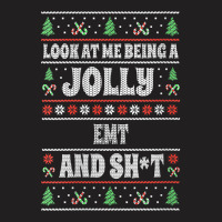 Womens Funny Emt Ugly Christmas Design Emergency Medical Technician V T-shirt | Artistshot