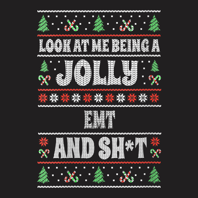 Womens Funny Emt Ugly Christmas Design Emergency Medical Technician V T-shirt | Artistshot