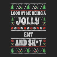 Womens Funny Emt Ugly Christmas Design Emergency Medical Technician V 3/4 Sleeve Shirt | Artistshot