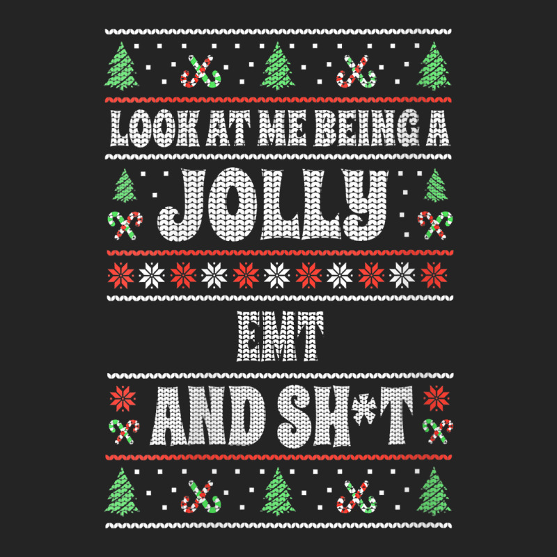 Womens Funny Emt Ugly Christmas Design Emergency Medical Technician V 3/4 Sleeve Shirt | Artistshot