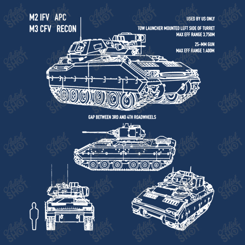 M2 Bradley Ifv M3 Cfv Us Army Recon Blueprint Leatherette Tumbler by naeshastores | Artistshot