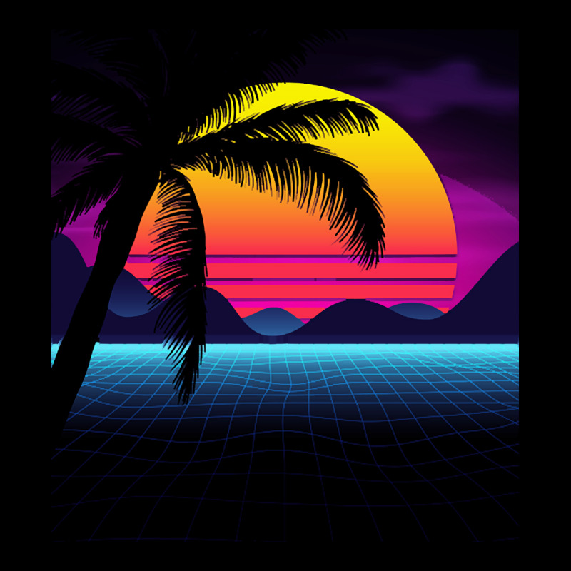 Synthwave T  Shirt Classic Palm Tree Sunset Synthwave T  Shirt Pocket T-Shirt by victorycanola | Artistshot