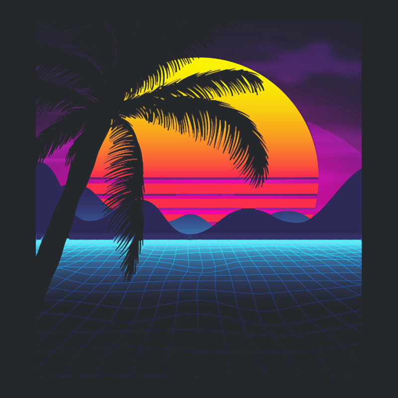 Synthwave T  Shirt Classic Palm Tree Sunset Synthwave T  Shirt Crewneck Sweatshirt by victorycanola | Artistshot