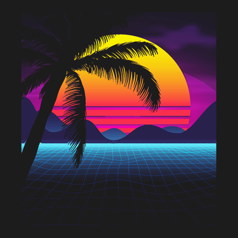 Synthwave T  Shirt Classic Palm Tree Sunset Synthwave T  Shirt Hoodie & Jogger set by victorycanola | Artistshot