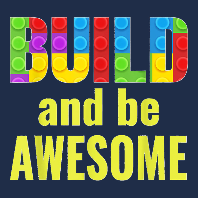 Build And Be Awesome Brick Builder Kids Block Set Builder Baseball Cap | Artistshot