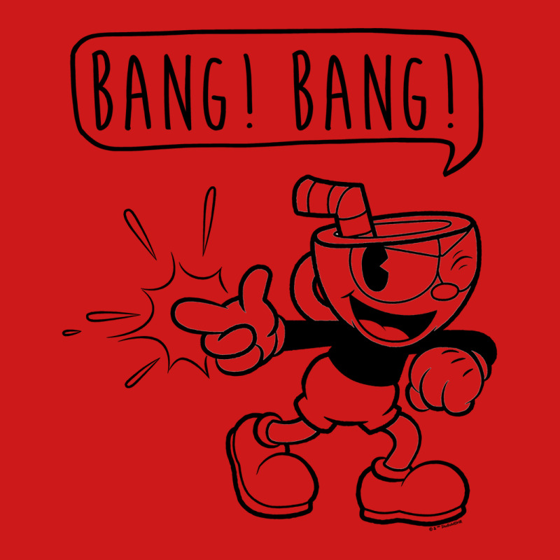 Cuphead Bang Bang Finger Gun Outline Graphic Baseball Cap | Artistshot