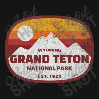 Vintage Grand Teton National Park   Distressed Mesh Cap | Artistshot